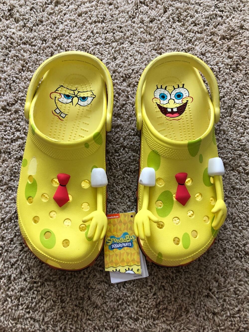 Crocs Spongebob Squarepants Yellow Classic Clog Men’s Size 12 *read description